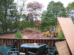 Backyard, under construction